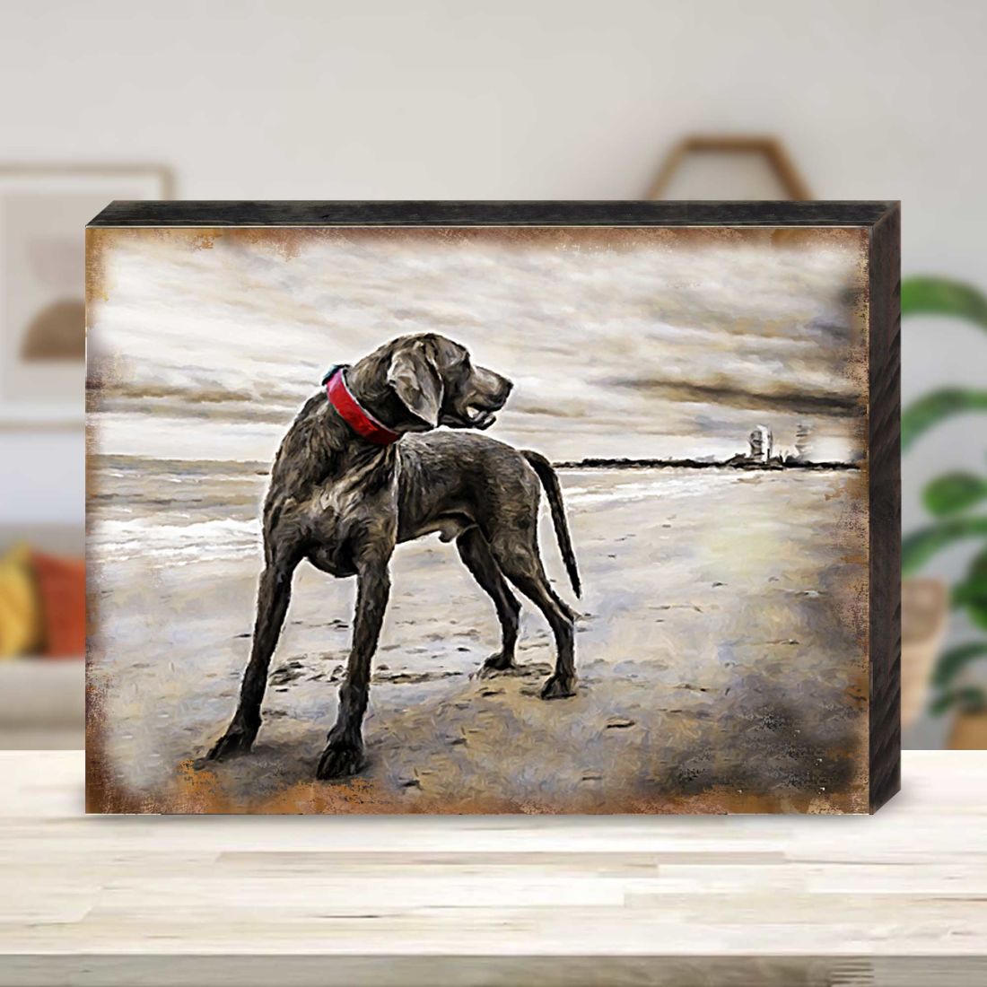 Speight Dog at the Beach Wooden Wall Art – Nature Wonders Pet Décor