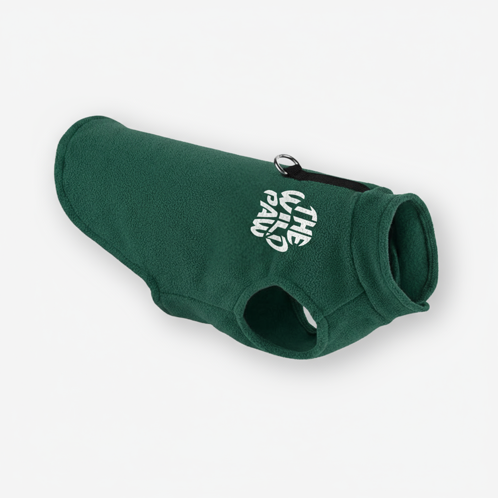 SnugPeak Fleece Dog Jacket – Green
