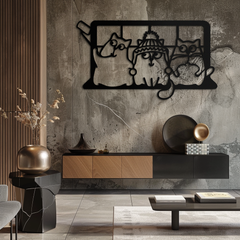 Cozy Window Cats Metal Wall Art – Cartoon Trio Design