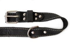 Pro Line Hunting Leather Collar and Leash Set